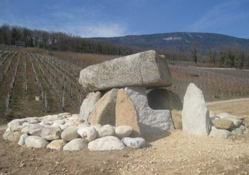 Taille partielle et mise en place d'un dolmen pour la Commune de Onnens